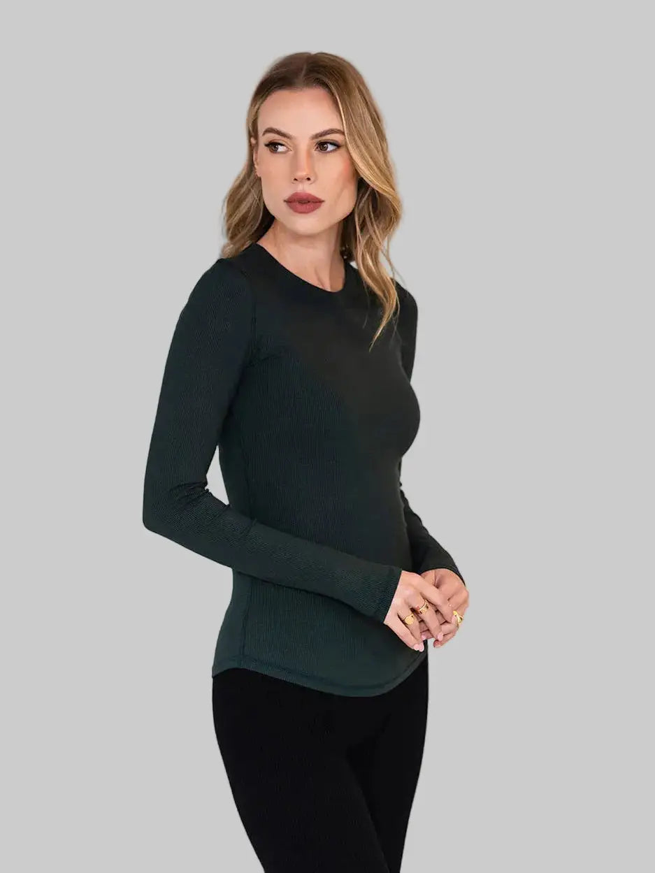 Ribbed Long Sleeve Top