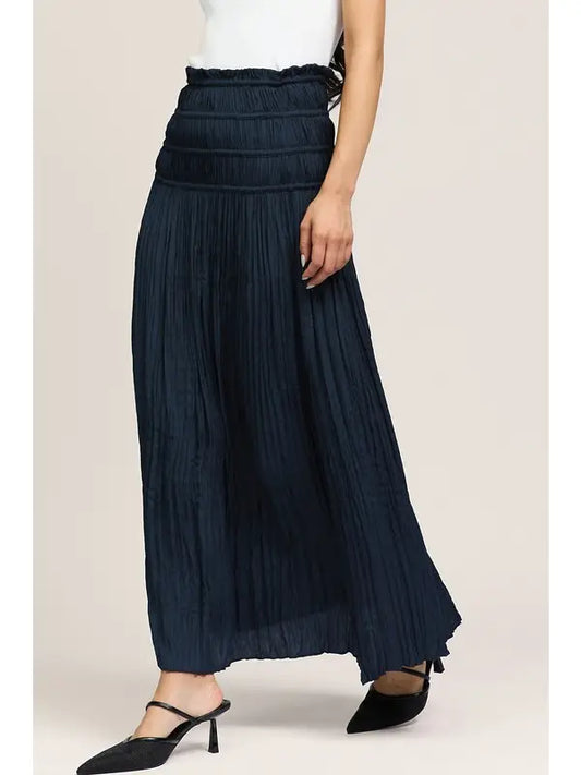 Smocked Waist Maxi Skirt