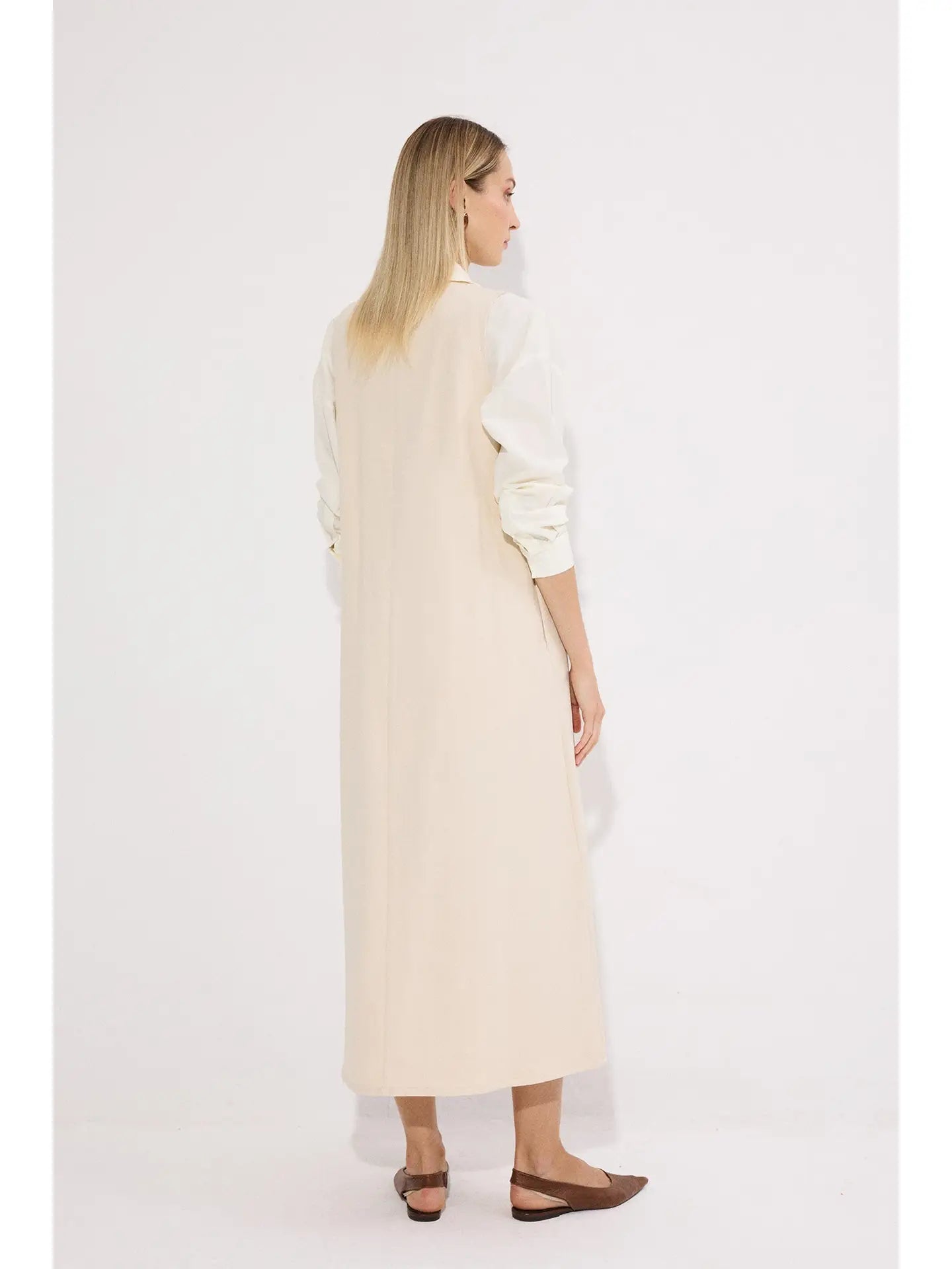 Denim Layered Maxi Dress